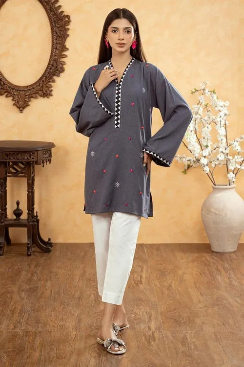 Velvet Embroidered Shirt IPST-44233-S