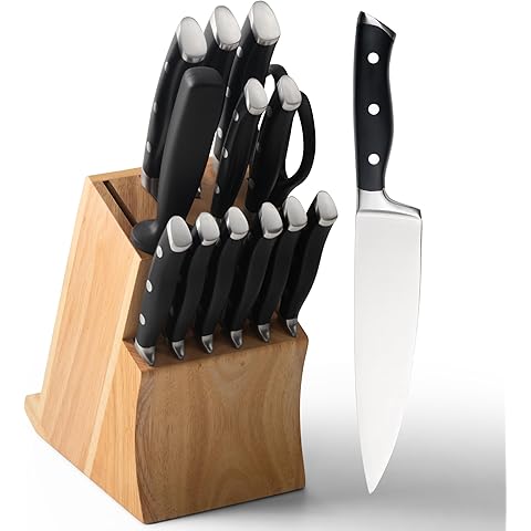 hecef Kitchen Knife Block Set