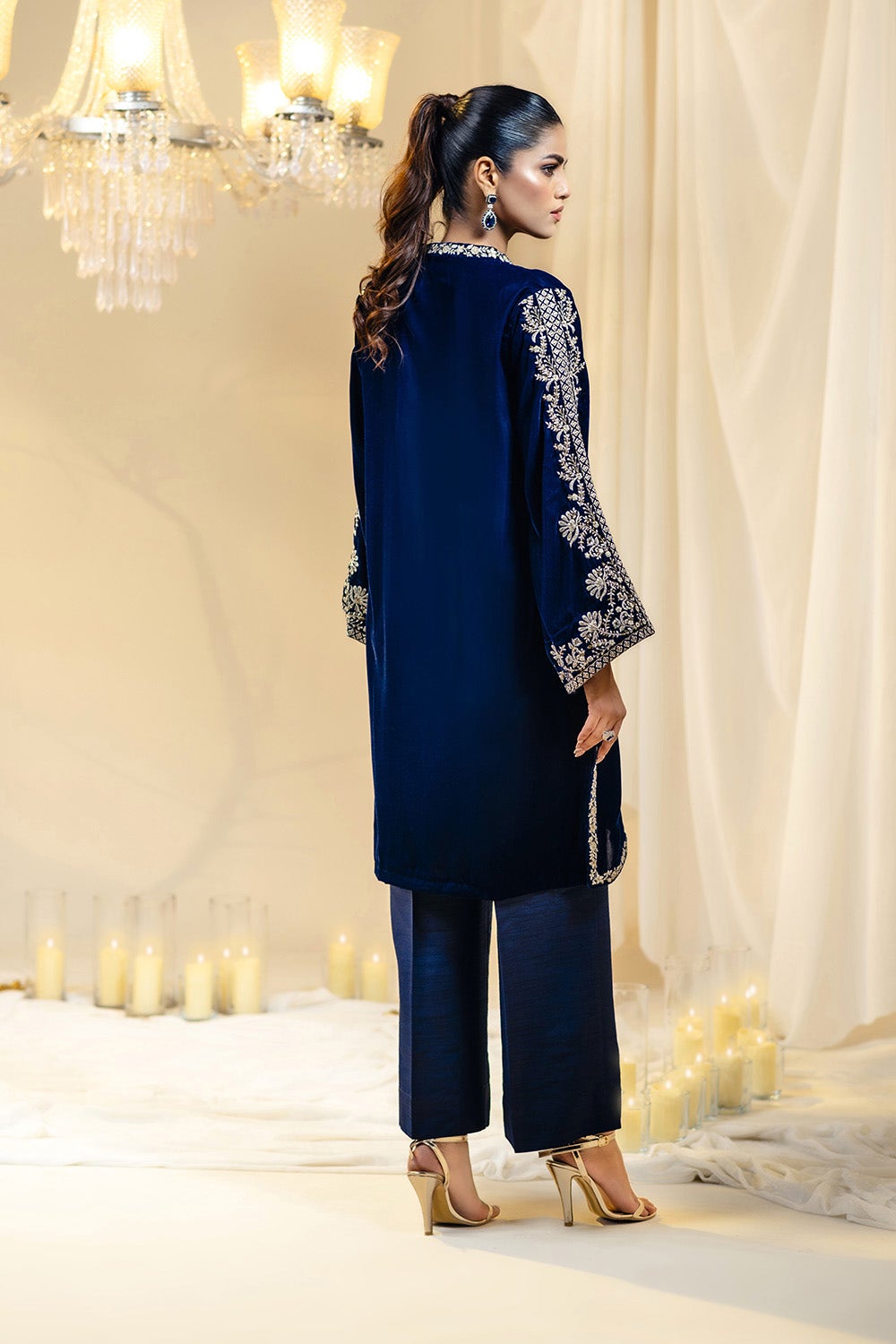 Velvet Embroidered Shirt IPST-44233-S