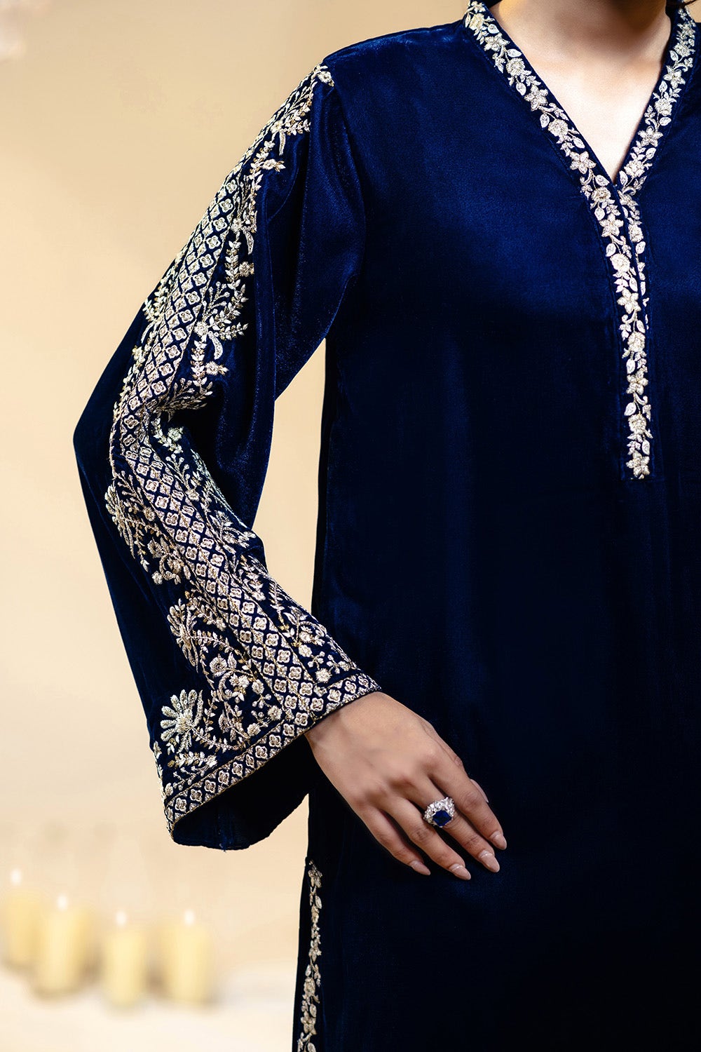 Velvet Embroidered Shirt IPST-44233-S